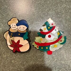 Snowmen and Christmas Tree Pin